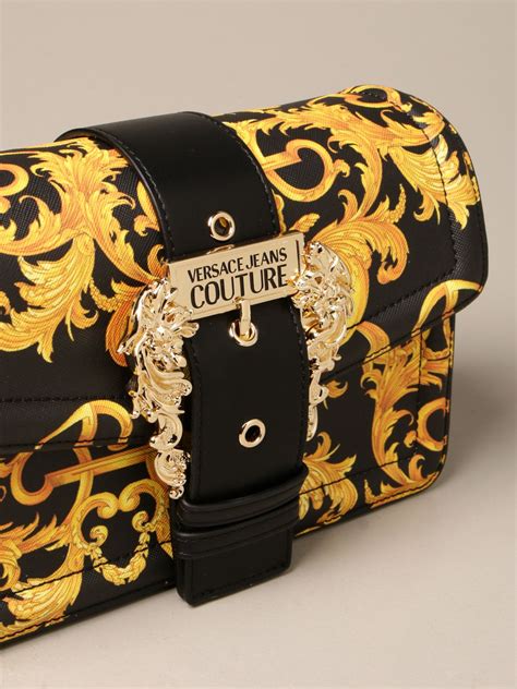 bolso versace negro y dorado|Versace Jeans Couture Bolsa De Hombro Couture .